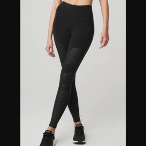 ALO High-Waist Moto Leggings in Black